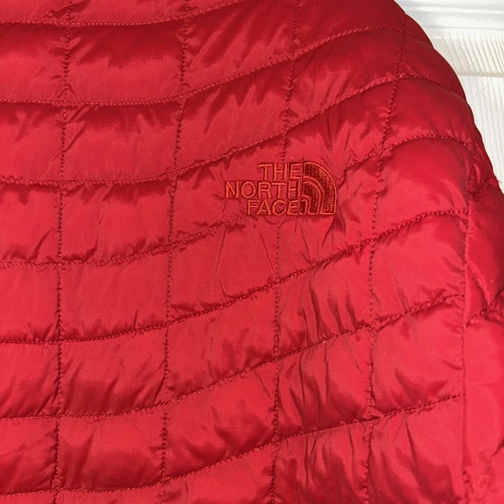 THE NORTH FACE THERMOBALL Men‎ Quilted Jacket Size XL/TG Insulated Red Nylon